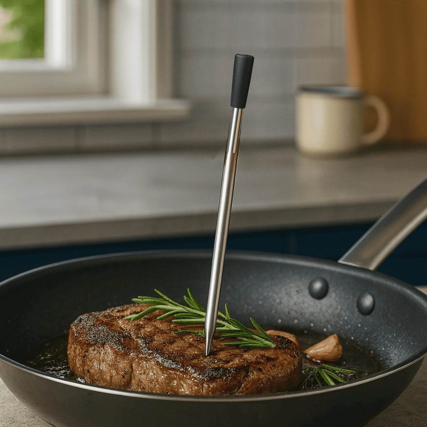 Grilltermometer Bluetooth – Trådlös, Appstyrd & Laddningsbar, för Kött & BBQ