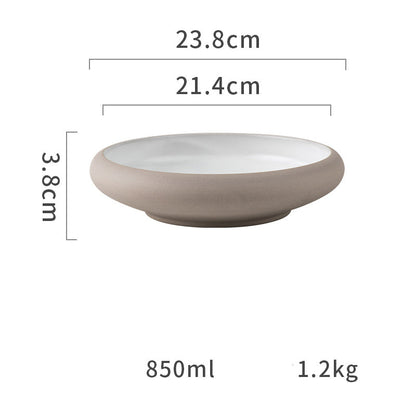 Keramik Tallrik – Matt färgad yta – Ugnsfast & diskmaskinssäker – 15/20/24 cm – Tygform-serien