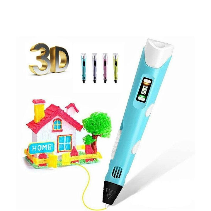 Original 3D-skrivpenna för barn med 20 färger och 100M filament Carvallo