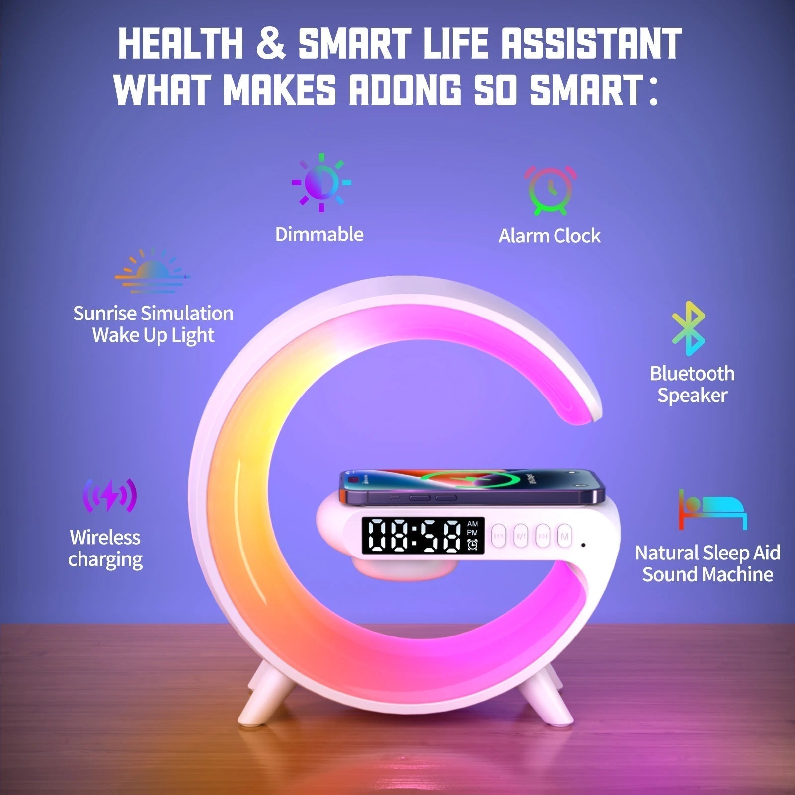 Premium Smart Alarmklocka Carvallo