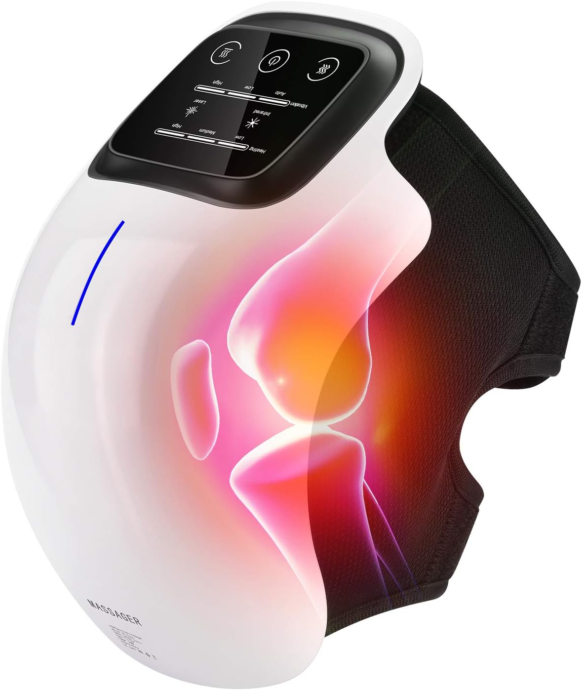 Smart Elektrisk Knä Massager Med Värme & Infraröd Terapi Carvallo