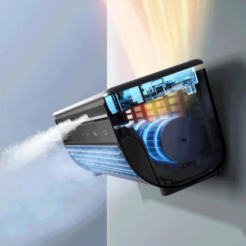 AirWave – Bärbar uppladdningsbar luftkonditionering med 12 timmars batteritid