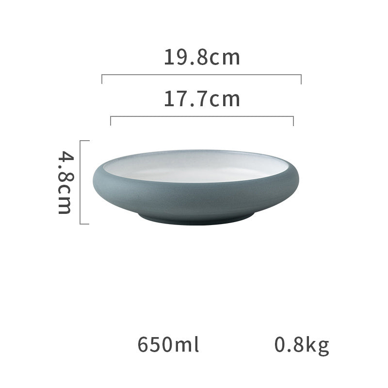 Keramik Tallrik – Matt färgad yta – Ugnsfast & diskmaskinssäker – 15/20/24 cm – Tygform-serien