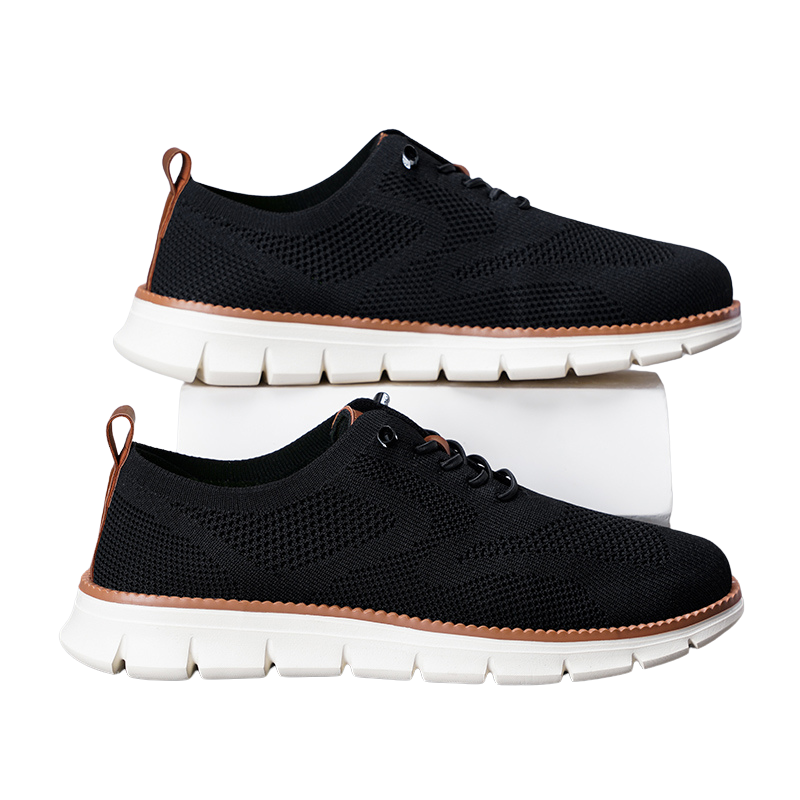 "Andningsbara herrsneakers med EVA-sula, vit meshovandel för bättre ventilation och komfort, halkfri design."