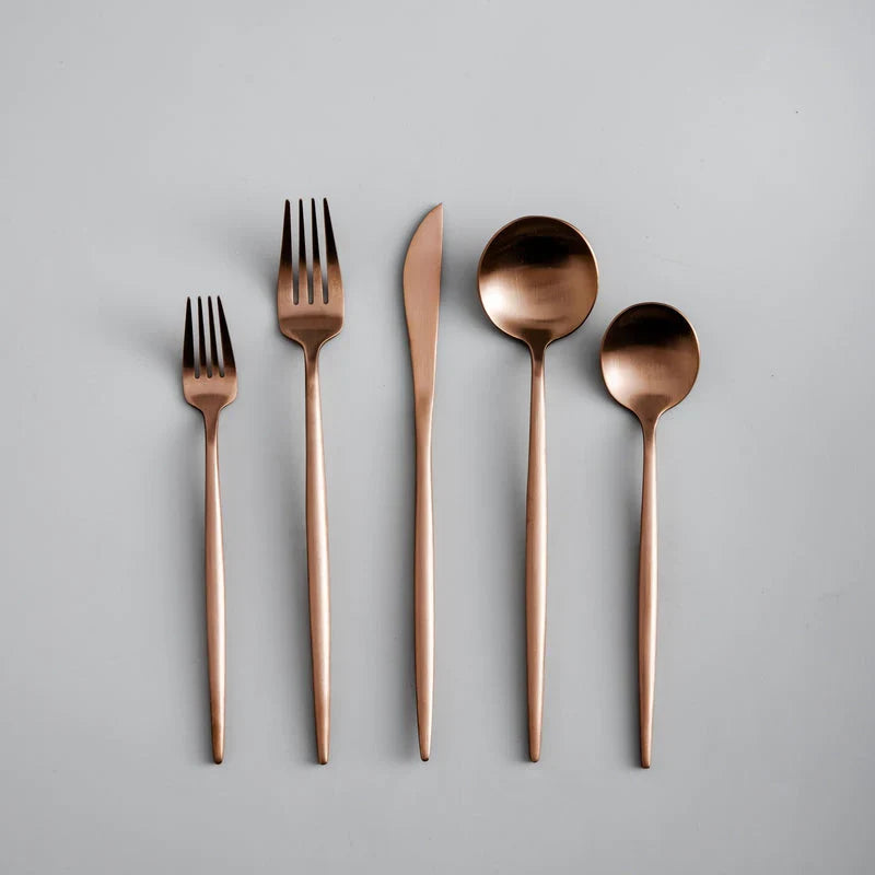 Bestickset i Rostfritt Stål – 24 Delar | Elegant och Tidlös Design