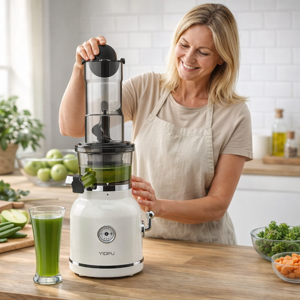 Elektrisk Juicemaskin - Kallpressad Juicepress 180W (220V)