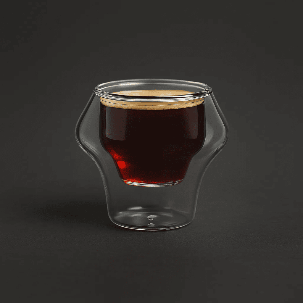 60 ml borosilikat espressokopp i dubbelväggigt glas