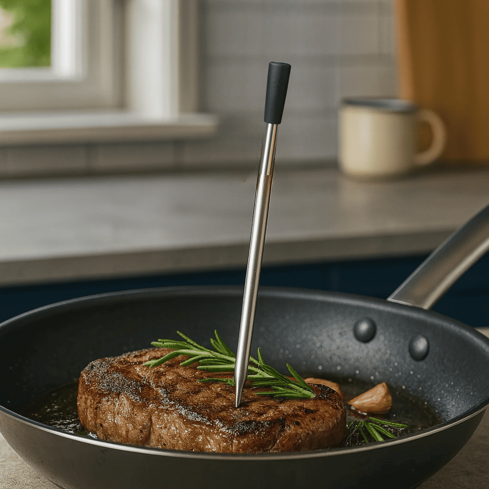 Grilltermometer Bluetooth – Trådlös, Appstyrd & Laddningsbar, för Kött & BBQ