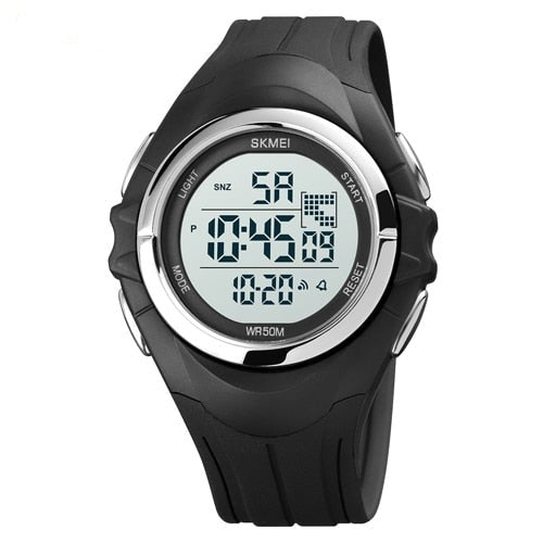 Militär digital klocka-Watches for men-Hemnix-Silver-vit-Hemnix