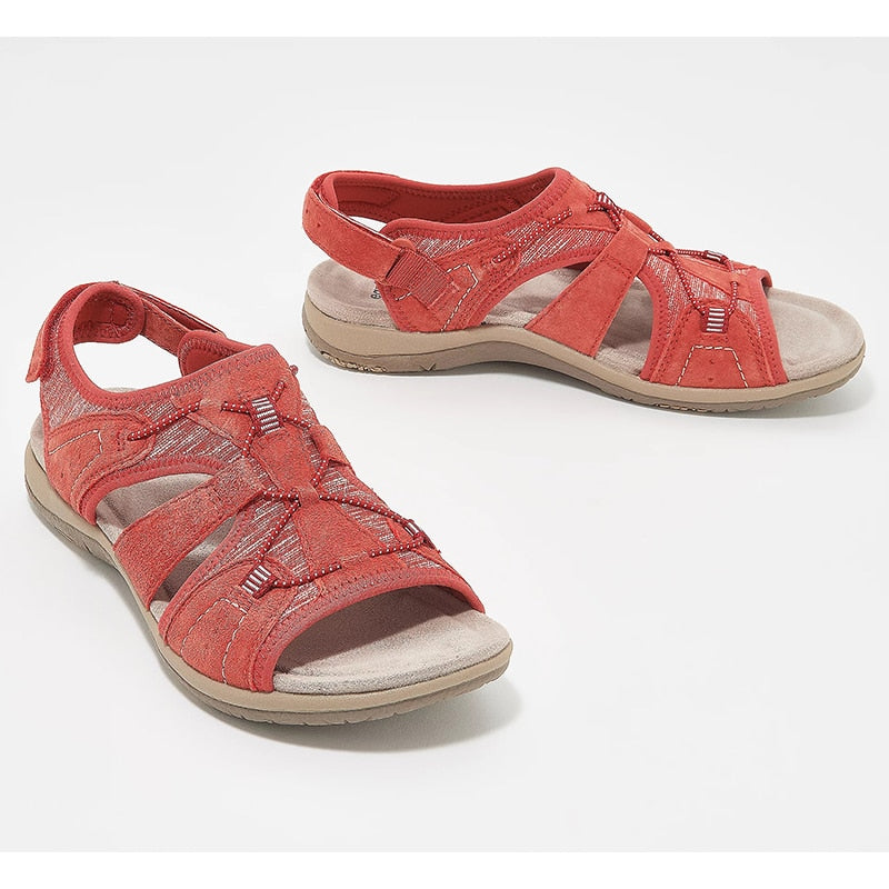 Sandaler med rund öppen tå-Shoes for Women-Hemnix-Röd-35-Hemnix