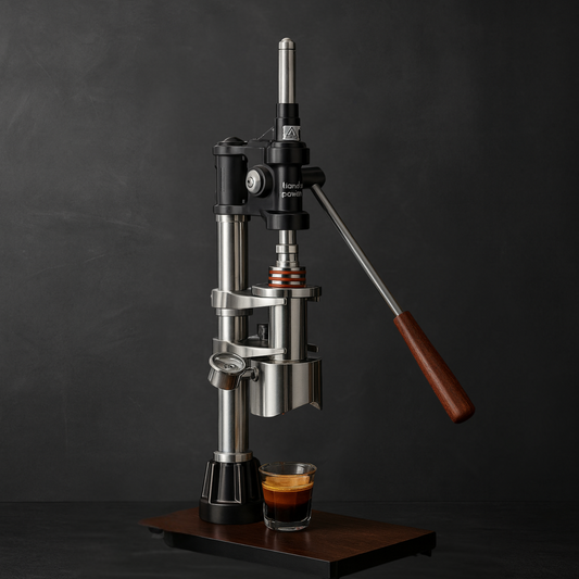 Handpress Espressomaskin i Rostfritt Stål – Pumptryck – Manuell Barista Kaffepress – Lätt att Rengöra – Kompakt Design