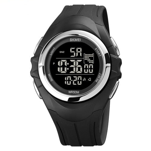 Militär digital klocka-Watches for men-Hemnix-Silver-Svart-Hemnix