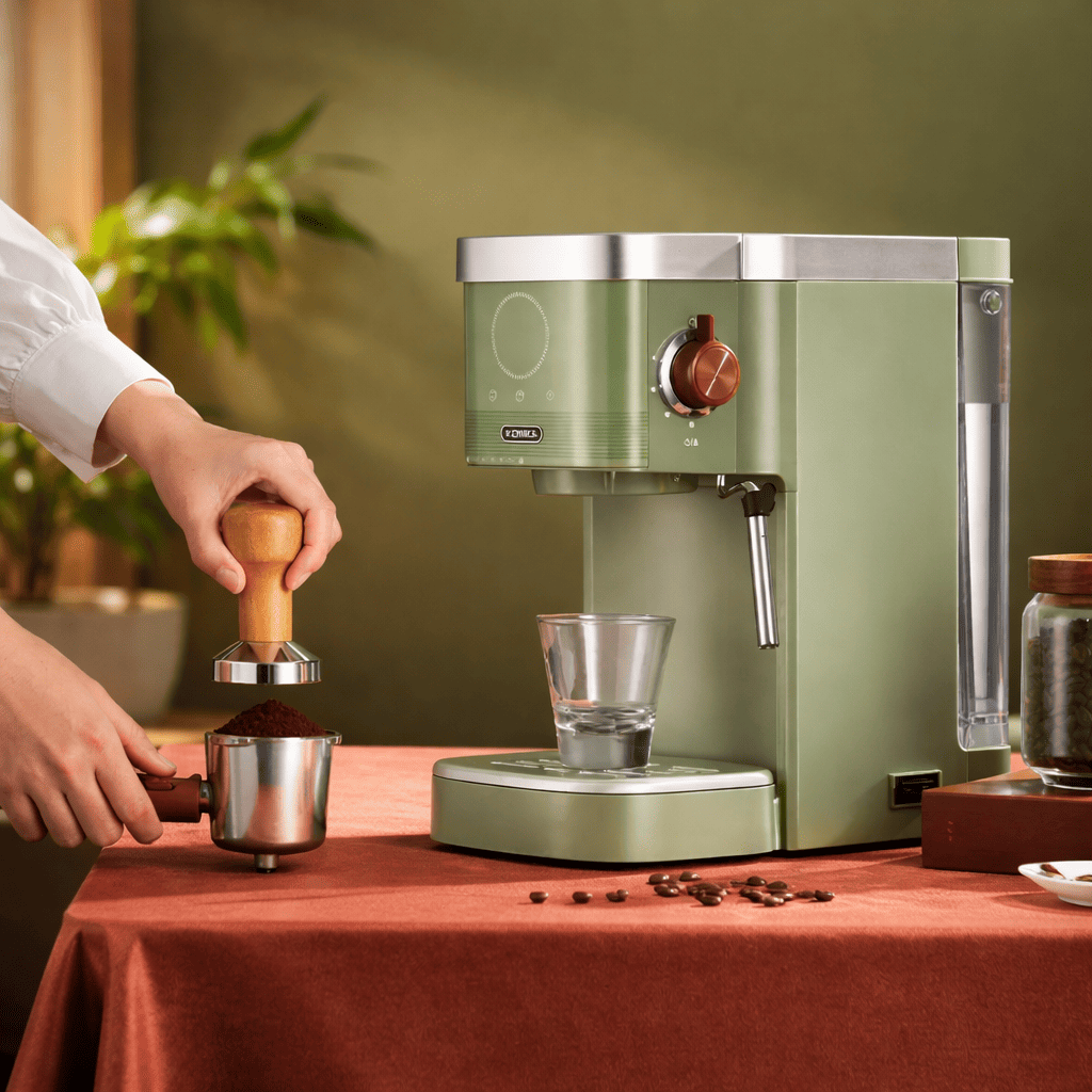 Isolerad Espressomaskin för Hemmabruk – Kaffemaskin i Rostfritt Stål