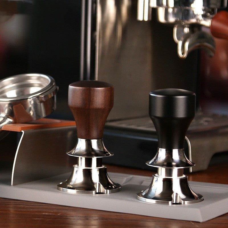 Professionella barista verktyg, justerbar tamper 58 mm i rostfritt stål för espresso och kaffemaskin.