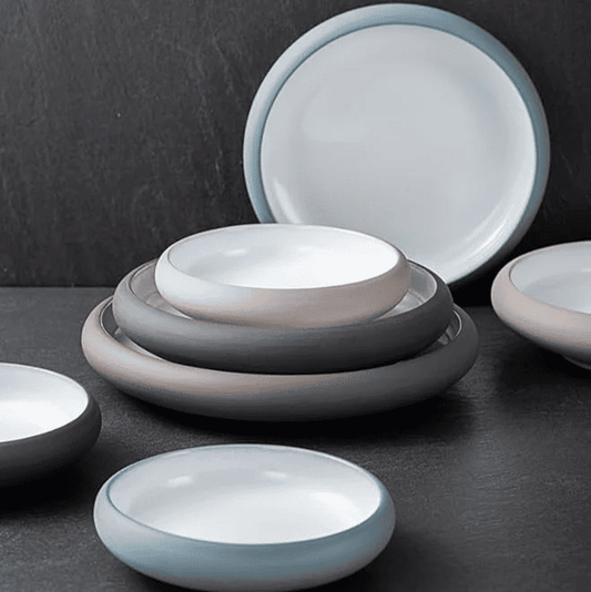 Keramik Tallrik – Matt färgad yta – Ugnsfast & diskmaskinssäker – 15/20/24 cm – Tygform-serien