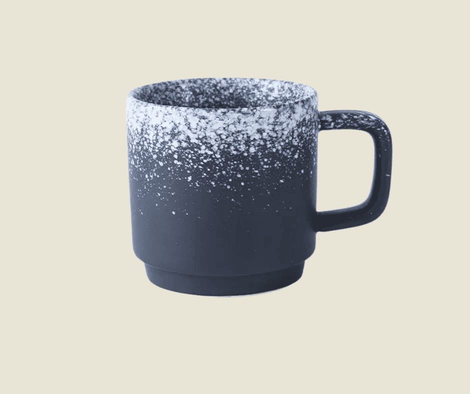 Vintage ceramic coffee mugs in 300 ml, durable set in multiple colors
