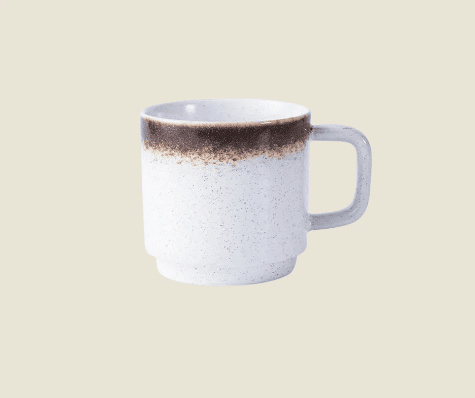 Vintage ceramic coffee mugs in 300 ml, durable set in multiple colors