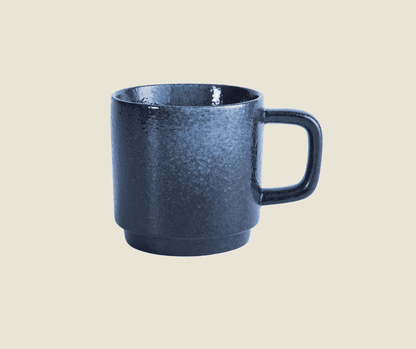 Vintage ceramic coffee mugs in 300 ml, durable set in multiple colors