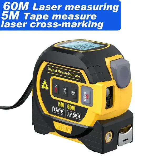 Royallure Digital Laser Avståndsmätare med Måttband Funktion – Bakgrundsbelyst, 100m Räckvidd, Minnesfunktion Carvallo