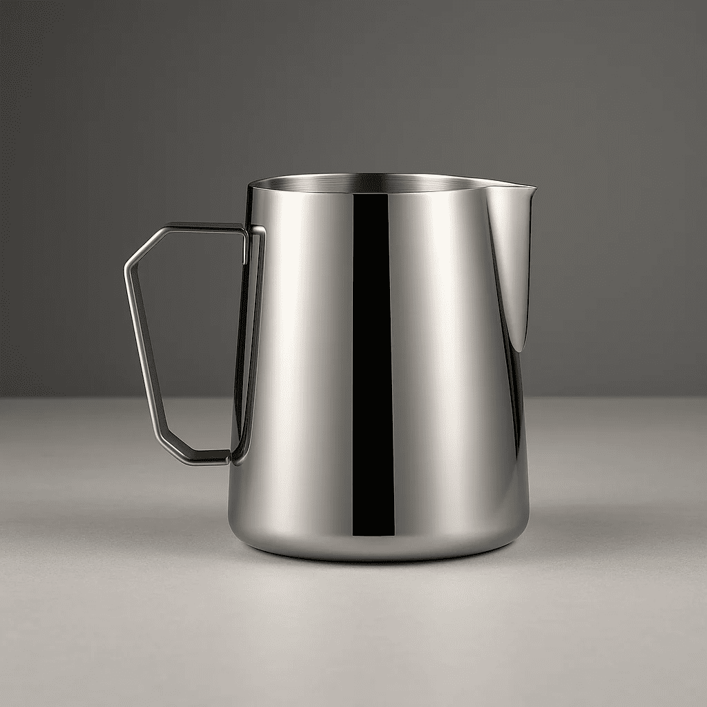 Mjölkkanna 450 ml i Rostfritt Stål – Nordisk Stil Mjölkskumningskanna för Espresso, Latte & Cappuccino