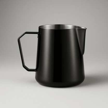Mjölkkanna 450 ml i Rostfritt Stål – Nordisk Stil Mjölkskumningskanna för Espresso, Latte & Cappuccino