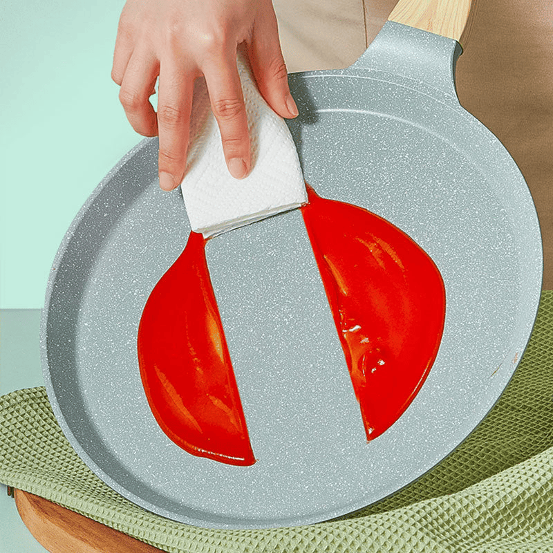 Professional Non-stick Crêpe Pan, 26cm, Wooden Handle, Perfect for Pannkakspanna
