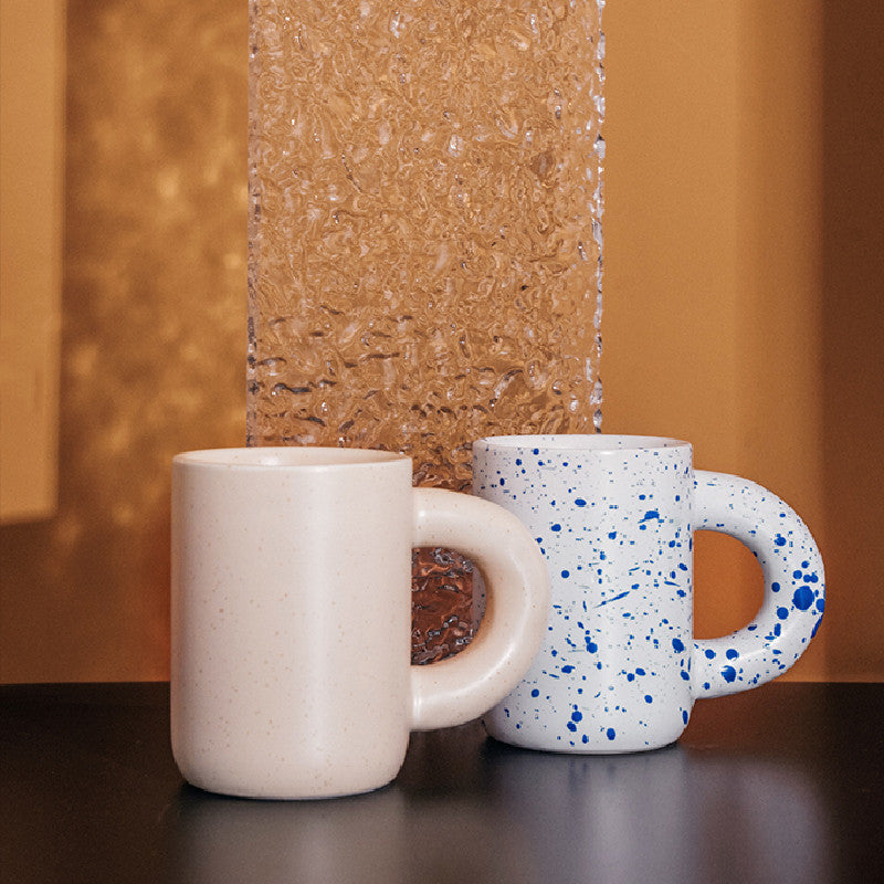 Handcrafted Antik INS-style ceramic coffee mug with handle, 200-300ml capacity