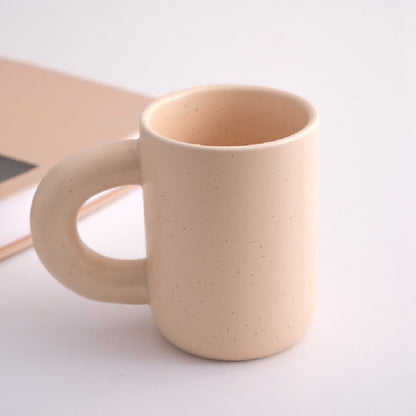 Handcrafted Antik INS-style ceramic coffee mug with handle, 200-300ml capacity