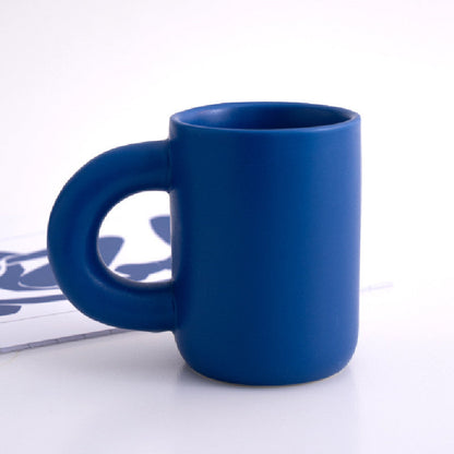 Handcrafted Antik INS-style ceramic coffee mug with handle, 200-300ml capacity