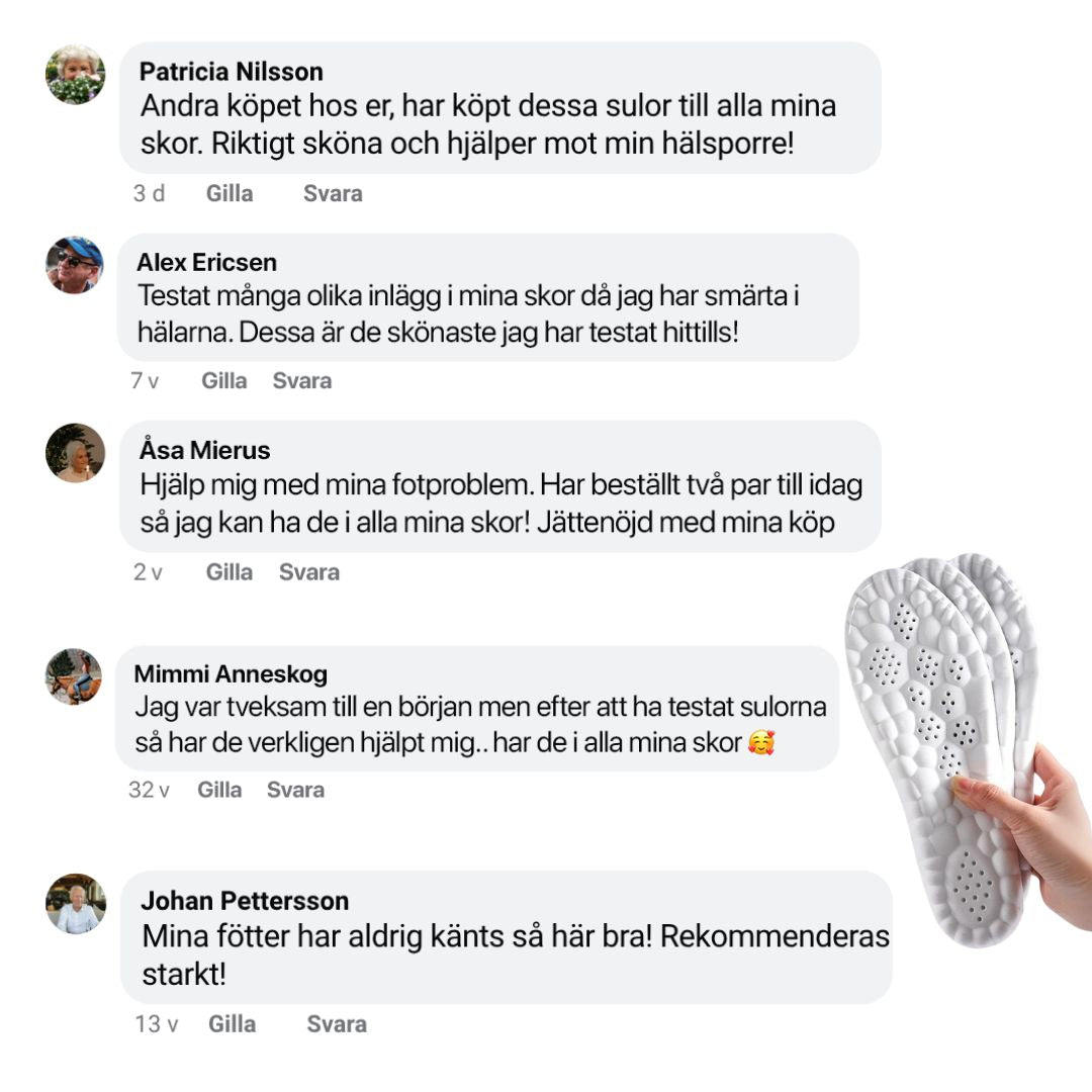 OrtoCloud 4D skoinlägg för hälsporre och fotvärk