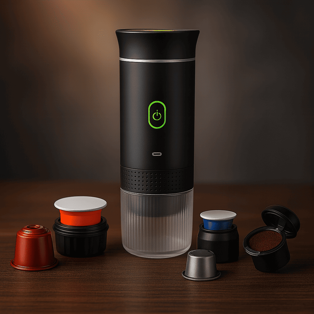 Trådlös kapselkaffemaskin för portabelt kaffe