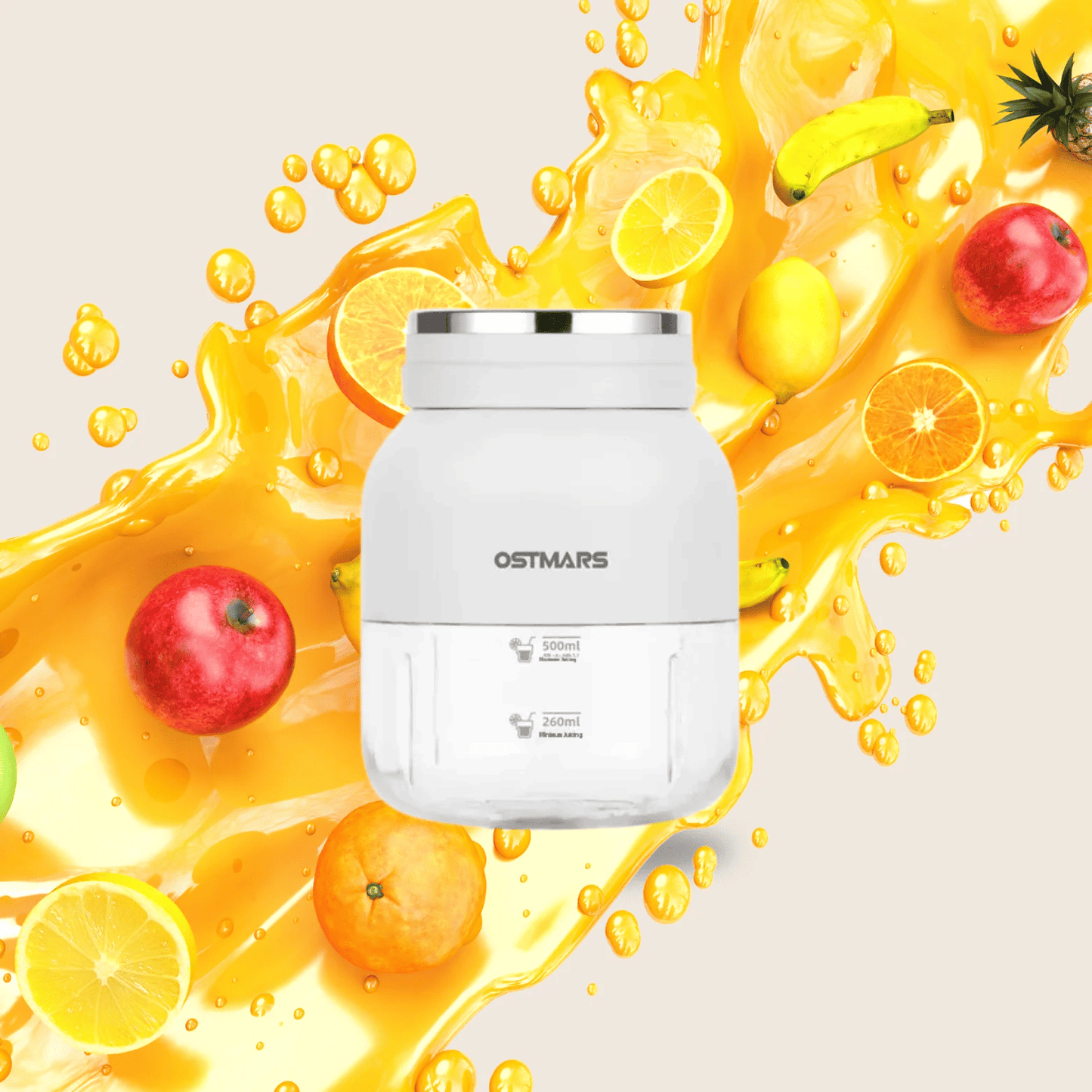 BPA-free 500ml Portable Juice Flask with Mixer and Portable Blender