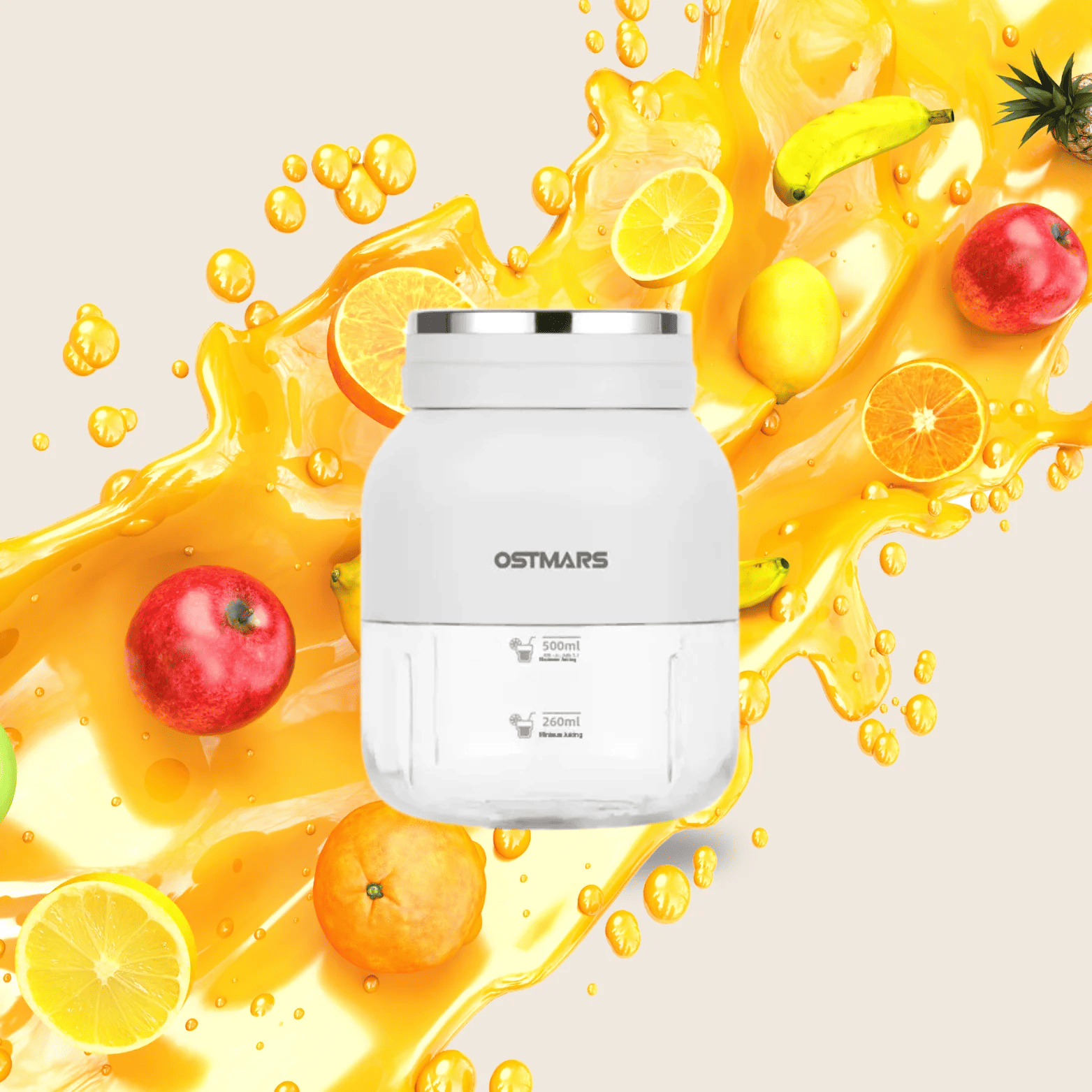 BPA-free 500ml Portable Juice Flask with Mixer and Portable Blender
