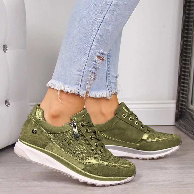 Ortopediska Andningsbara Sneakers med Dragkedja