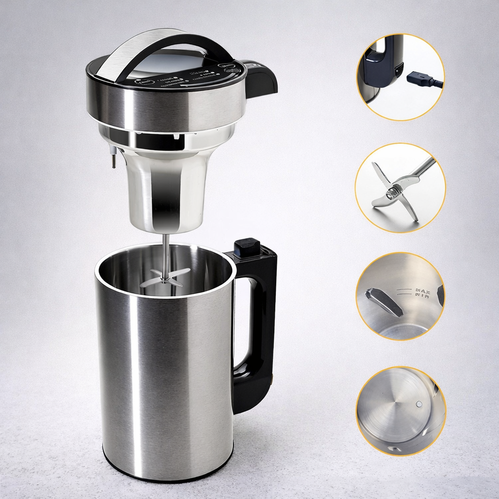Sojamjölksmaskin 800W – Gör egen växtmjölk, havremjölk & smoothie hemma