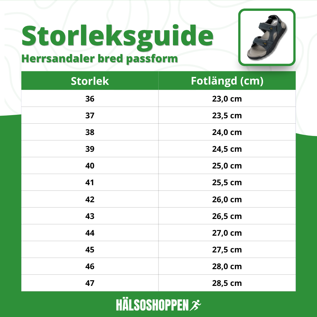 Herrsandaler i Läder med Bred Passform