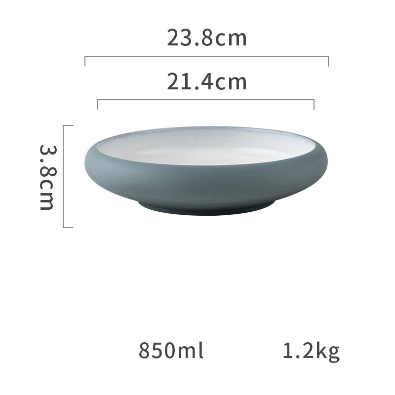 Keramik Tallrik – Matt färgad yta – Ugnsfast & diskmaskinssäker – 15/20/24 cm – Tygform-serien