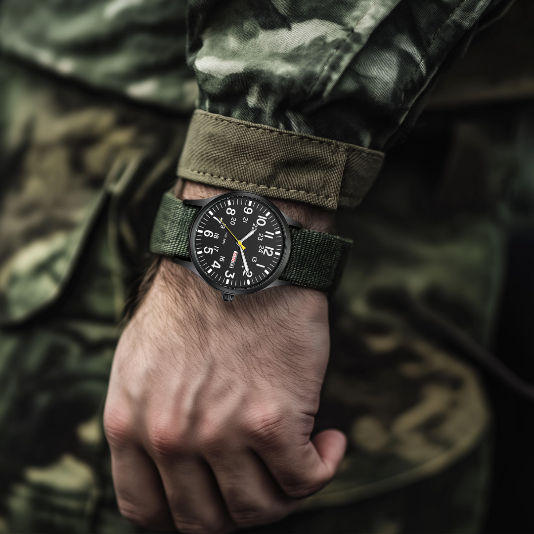Herrklocka Outdoor – Vattentålig 100m, Rep-resistant Safirglas
