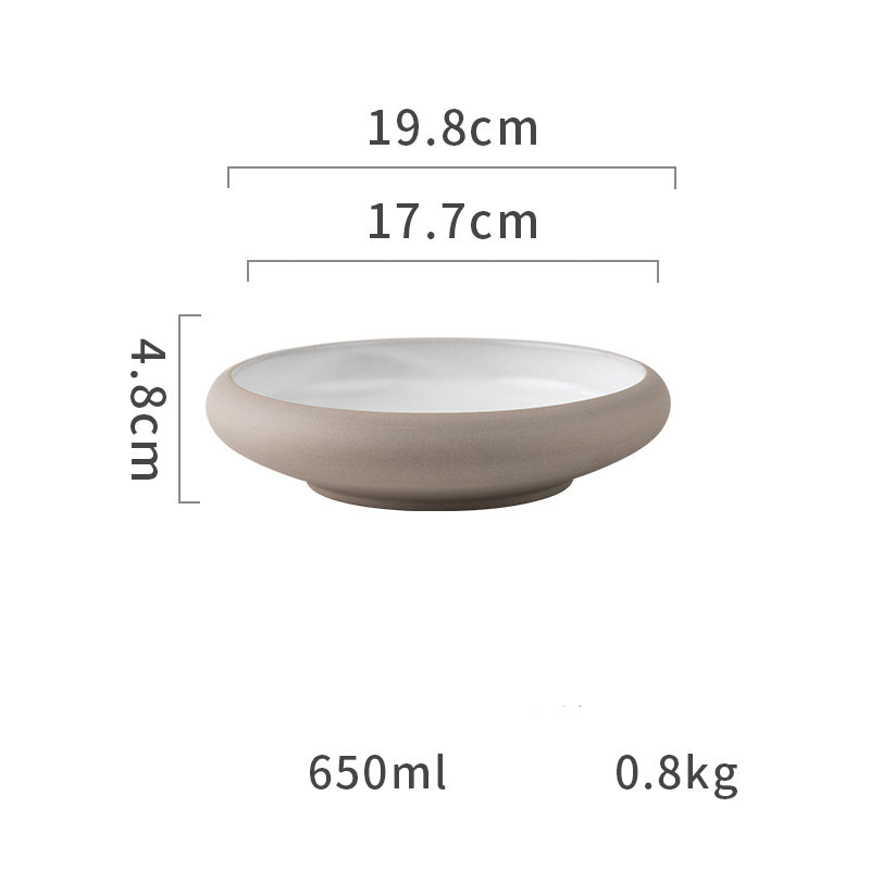 Keramik Tallrik – Matt färgad yta – Ugnsfast & diskmaskinssäker – 15/20/24 cm – Tygform-serien