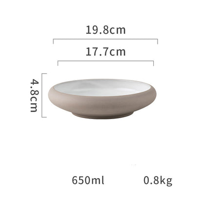 Keramik Tallrik – Matt färgad yta – Ugnsfast & diskmaskinssäker – 15/20/24 cm – Tygform-serien