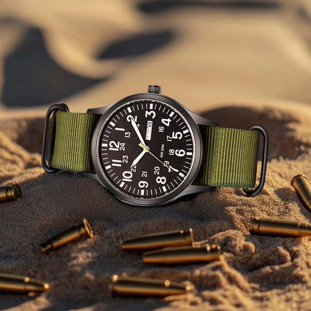 Herrklocka Outdoor – Vattentålig 100m, Rep-resistant Safirglas