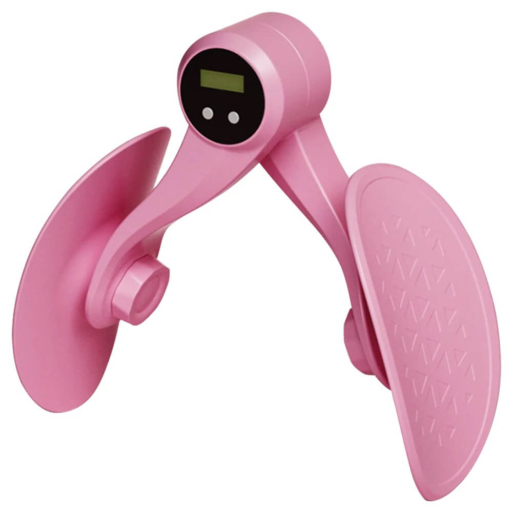 SlimTone – Bäckenbottentränare och Innerlårstränare med Motstånd | Effektiv Träning för Ben, Höfter och Armar-Exercise Bands & Loops-BB-Rosa-Med disk-Hemnix