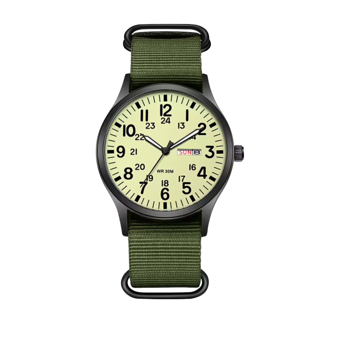 Herrklocka Outdoor – Vattentålig 100m, Rep-resistant Safirglas