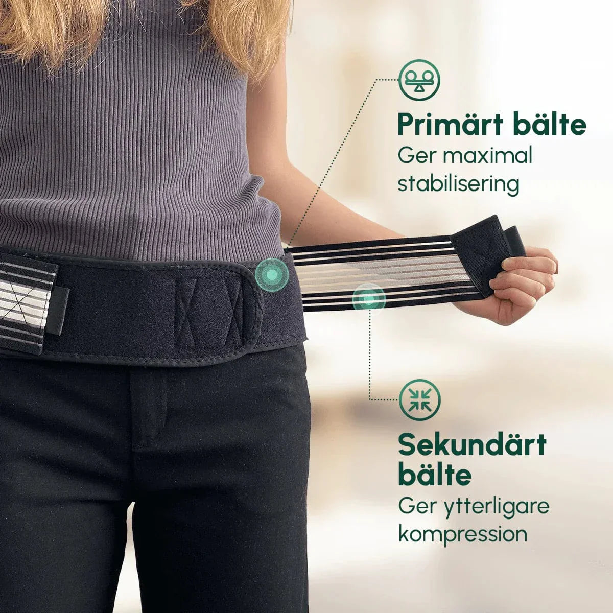 Höftbälte (stöd för höft och ländrygg)