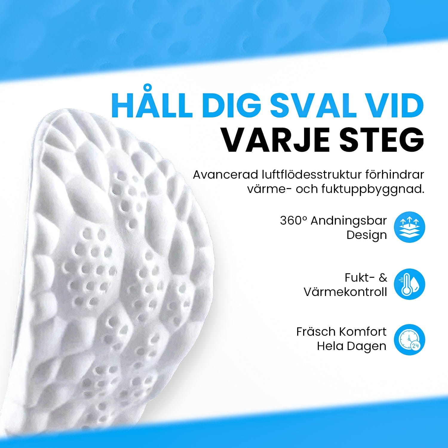 4D stötdämpande inläggssulor