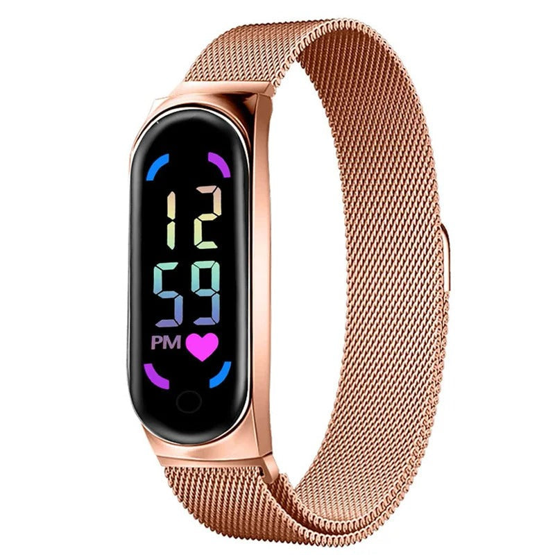 LED-horloge met magnetische band voor dames Hemnix