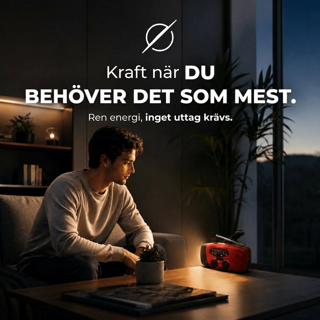 Nödradio med solcell | Räddfyr