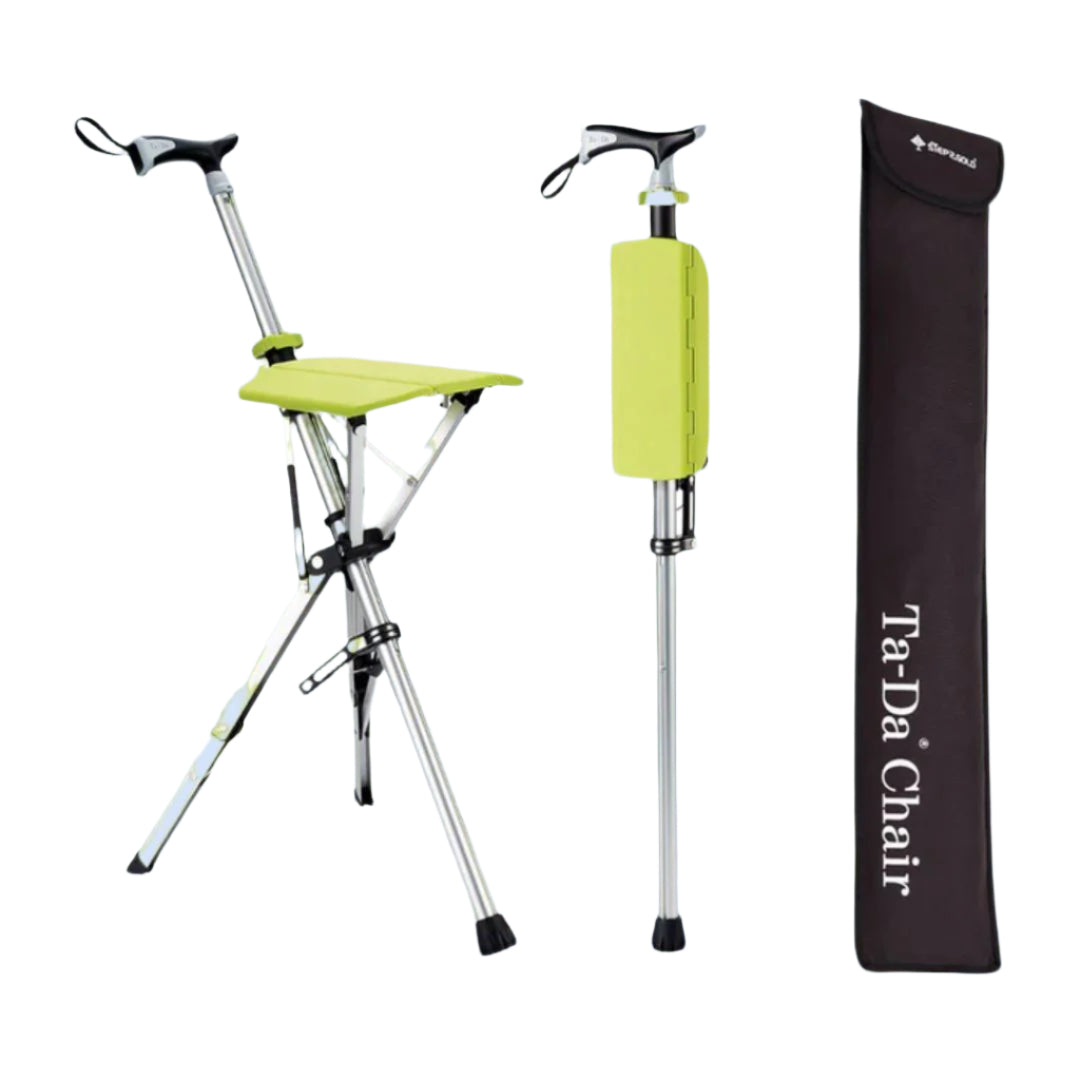 CrutchSeat - Hopfällbar pall för komfort - lätt och bärbar