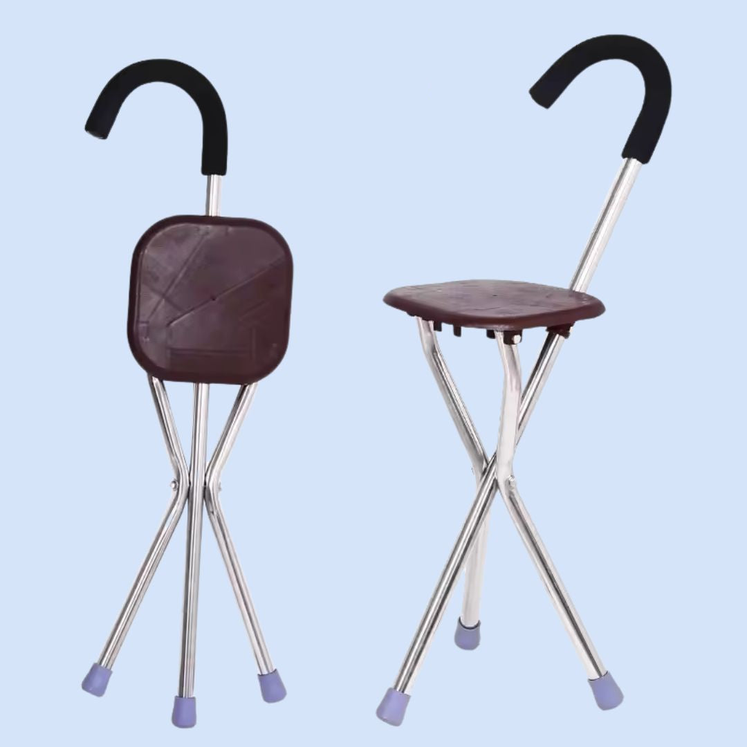 CrutchSeat - Hopfällbar pall för komfort - lätt och bärbar