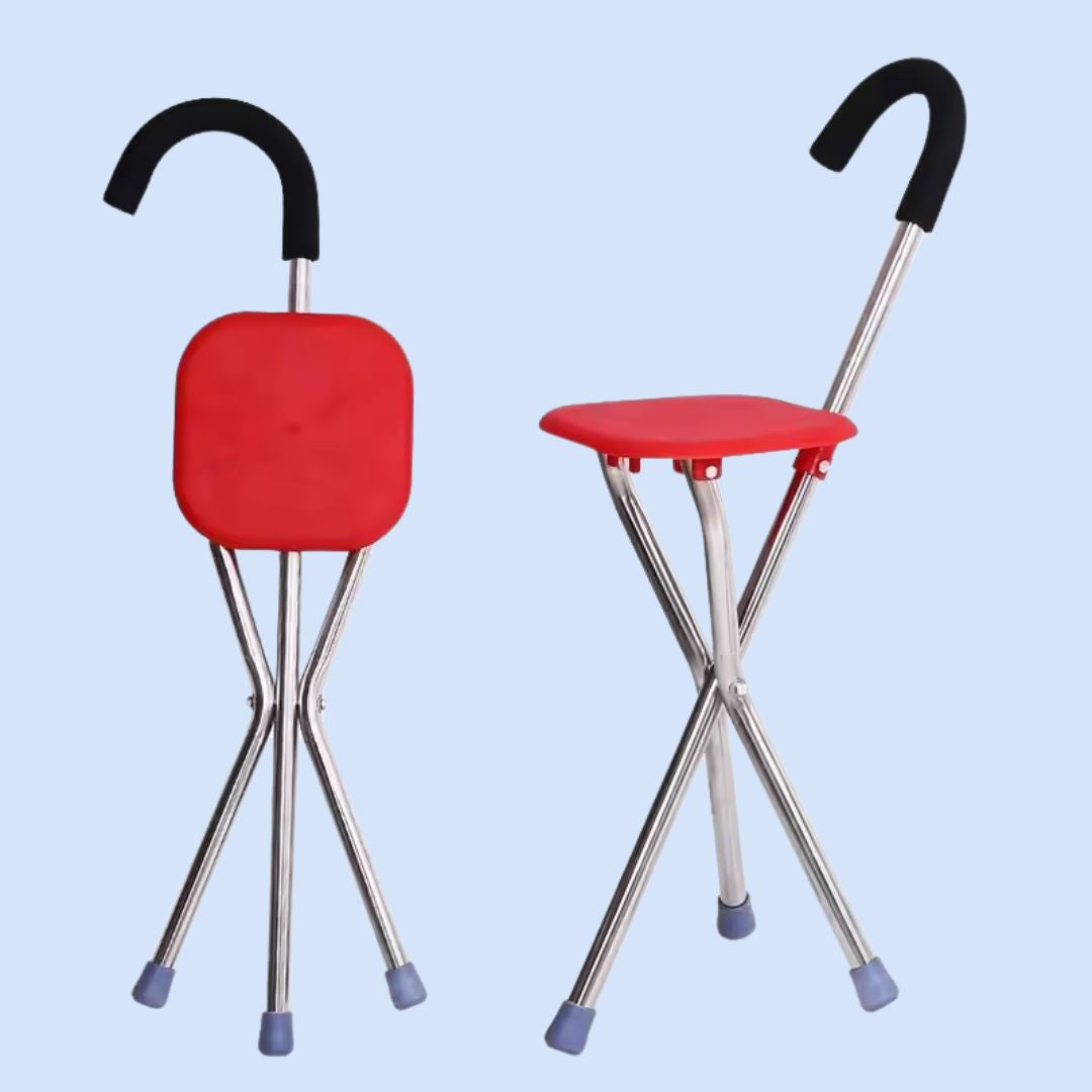 CrutchSeat - Hopfällbar pall för komfort - lätt och bärbar